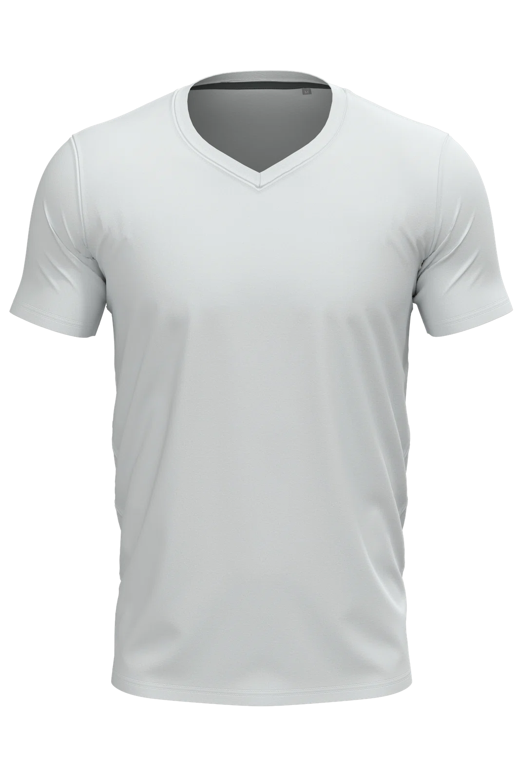 Koszulka Meska Slim V-neck Odprowadzajaca Wilgoc S9610 - White
