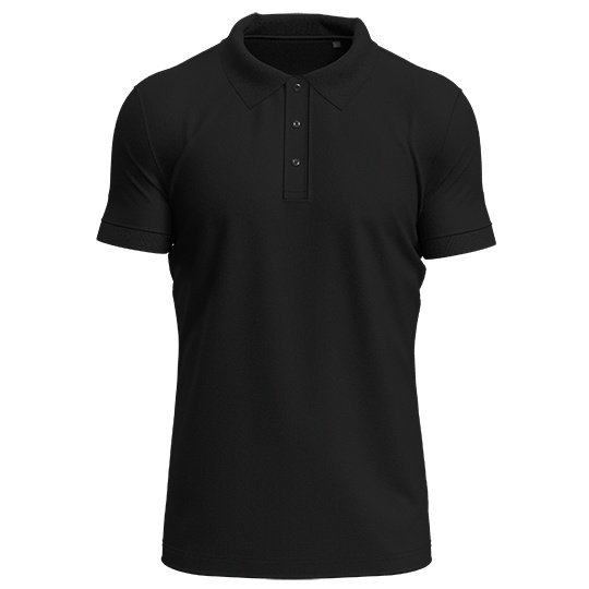 Koszulka Polo Meska Stretch S9640 - Black Opal