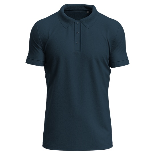 Koszulka Polo Meska Stretch S9640 - Marina Blue