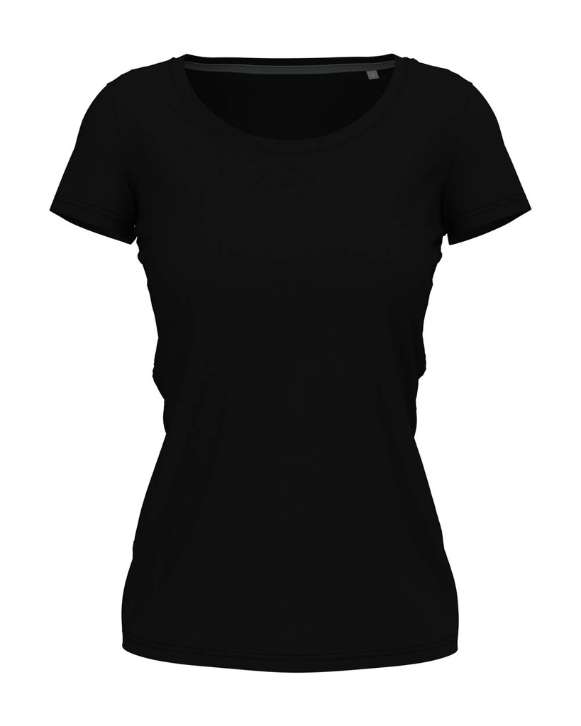T-shirt damski slim S9700 - Black Opal