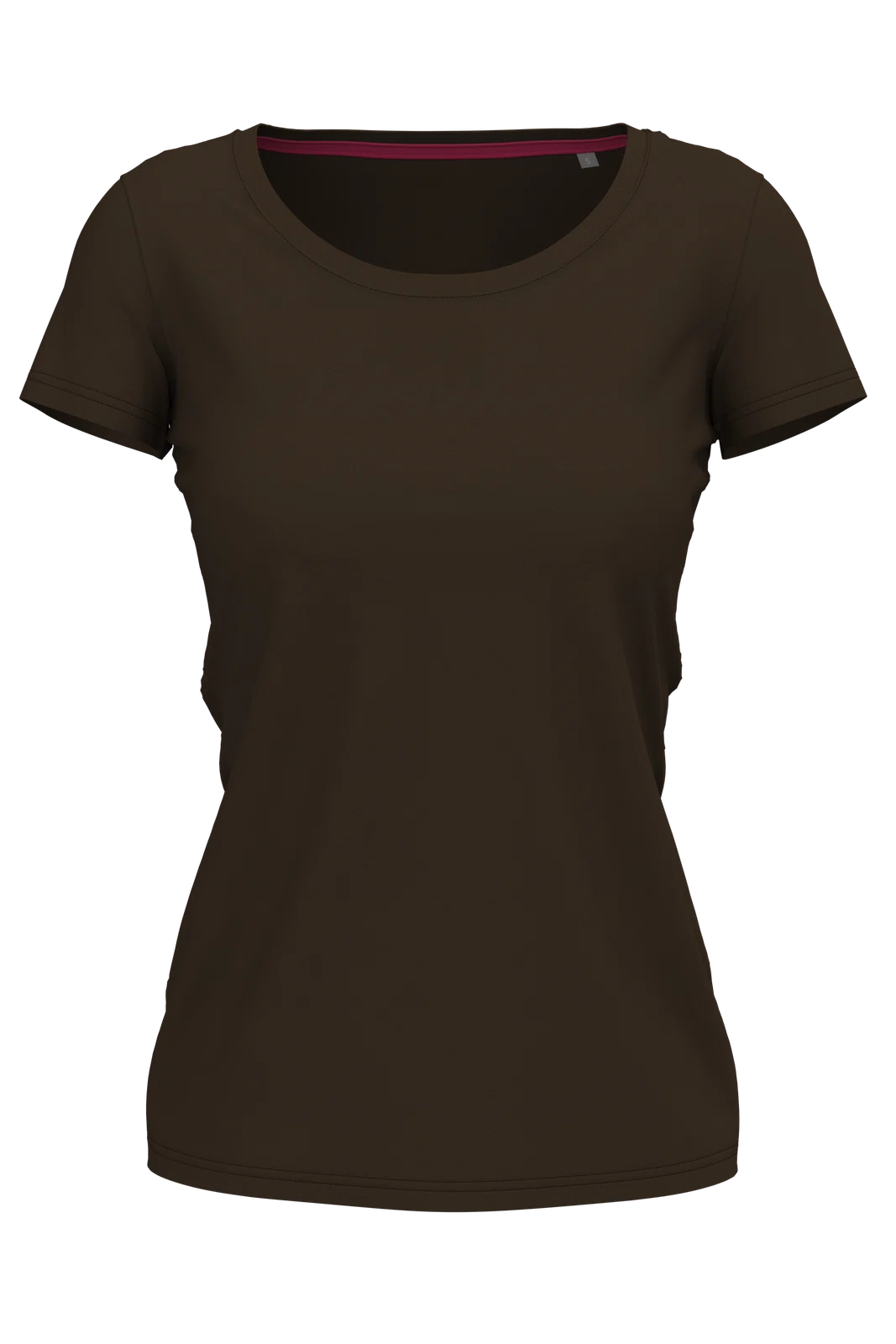 Koszulka Damska Slim Fit S9700 - Dark Chocolate