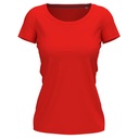 T-shirt damski slim S9700 - Scarlet Red