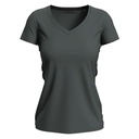 T-shirt Damski Slim Dekolt V S9710 - Slate Grey (Solid)