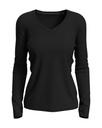Bluzka Damska Slim z Dlugim Rekawem S9720 - Black Opal