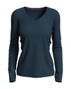 Bluzka Damska Slim z Dlugim Rekawem S9720 - Marina Blue