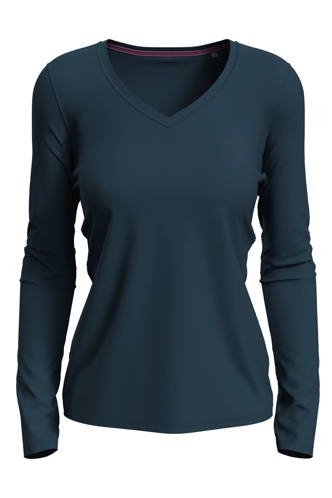 Bluzka Damska Slim z Dlugim Rekawem S9720 - Marina Blue