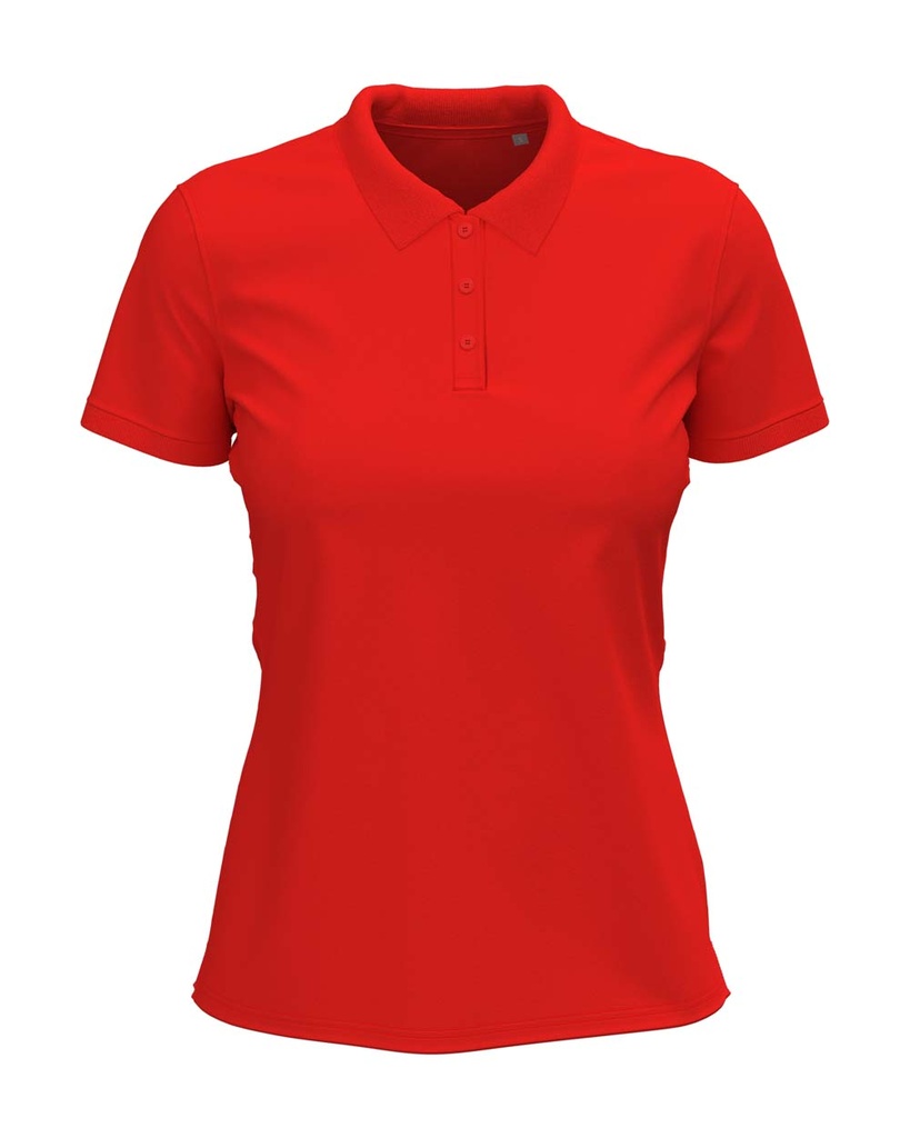 Koszulka Polo Damska Bawelniana S9740 - Scarlet Red