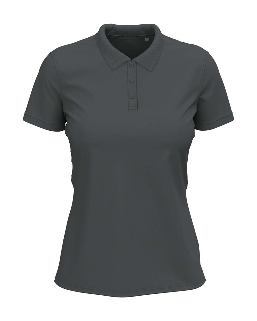 Koszulka Polo Damska Bawelniana S9740 - Slate Grey (Solid)