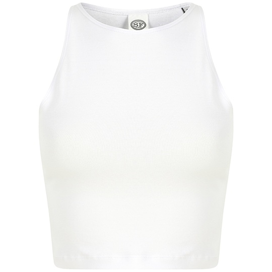 Krótki top bez rękawów SF106 - White