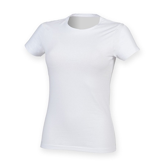 Damski T-shirt Slim SF121 - White