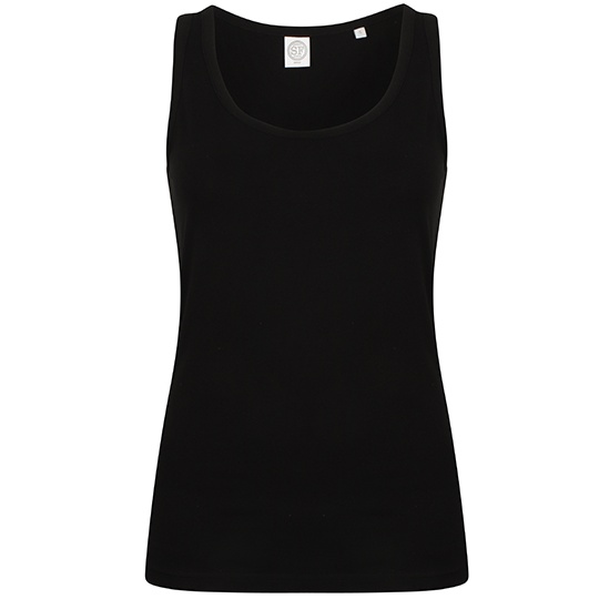 Damski dopasowany top bez rekawow SF123 - Black