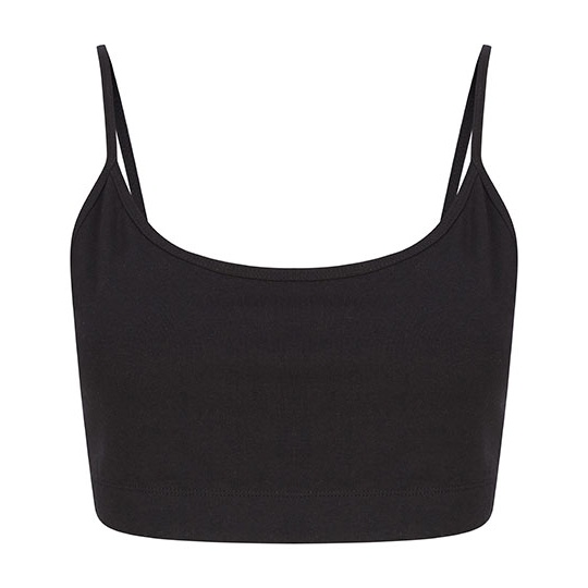 Krotki top na ramiaczkach SF230 - Black