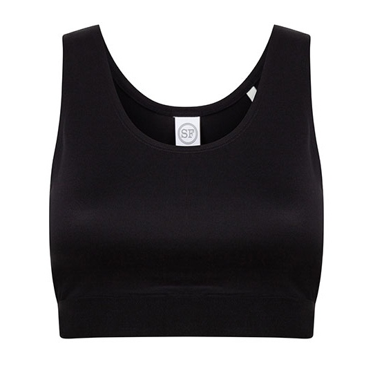 Top Krotki Elastyczny SF236 - Black & Black