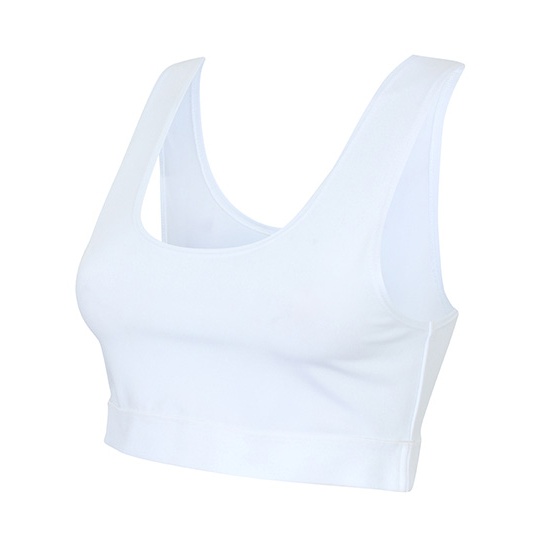 Top Krotki Elastyczny SF236 - White & White
