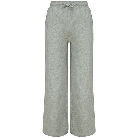 Damskie dresowe spodnie z szeroką nogawką SF431 - Heather Grey
