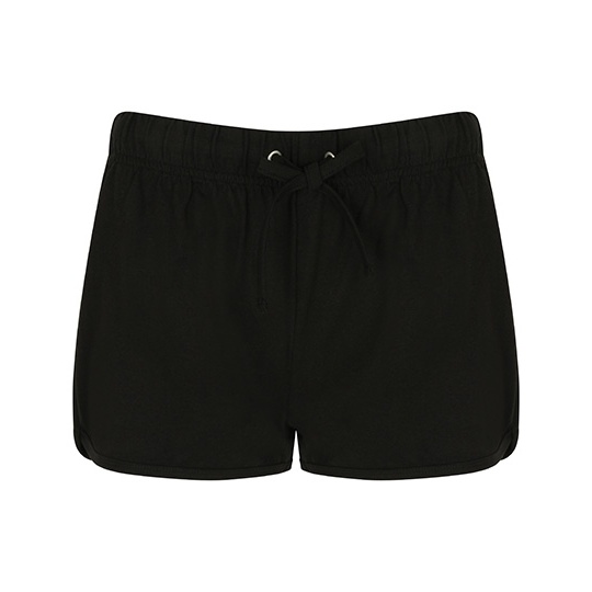 Szorty Damskie Klasyczne Bawelniane SF69 - Black & Black