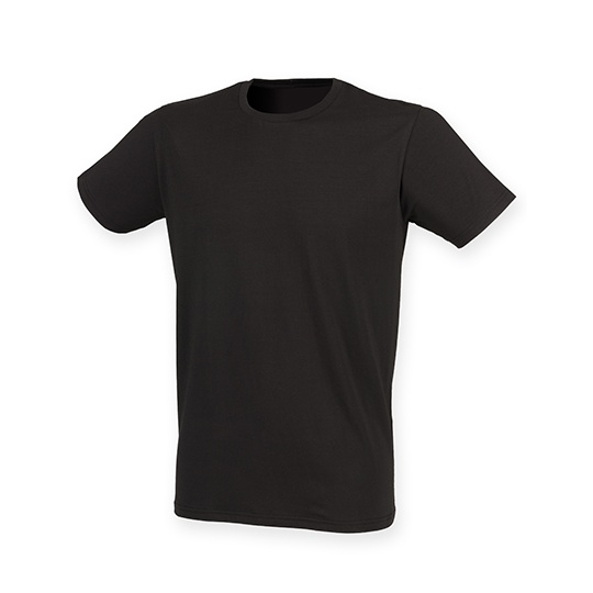 Meski T-shirt Slim Fit SFM121 - Black