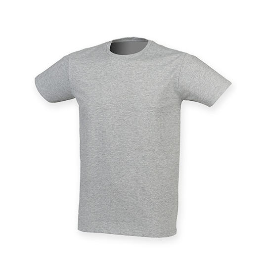 Meski T-shirt Slim Fit SFM121 - Heather Grey