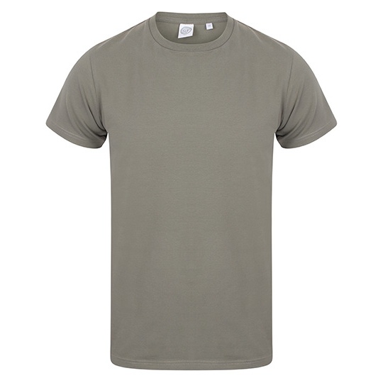 Męski T-shirt Slim Fit SFM121 - Khaki