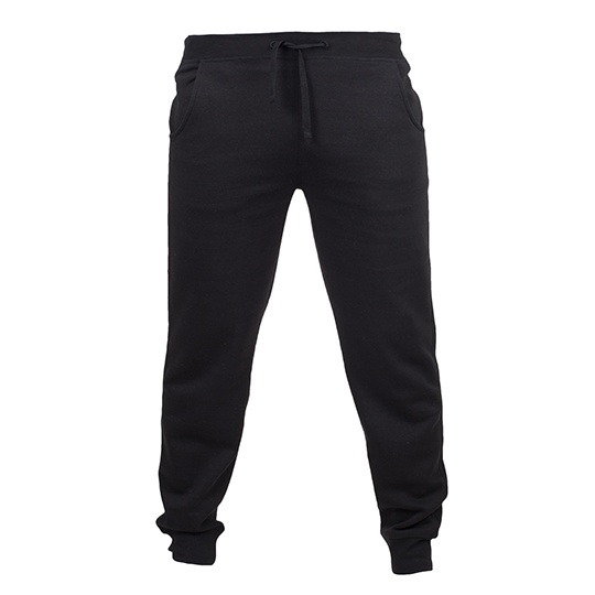 Joggery Męskie Slim Polar Czesany SFM425 - Black