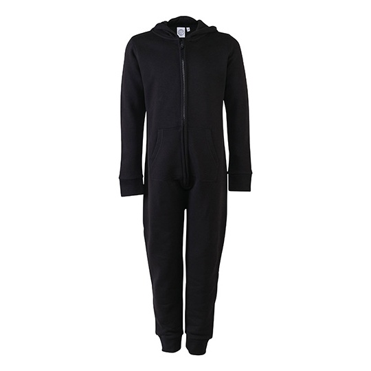 Kombinezon Dzieciecy Slim Z Kapturem Polar Czesany SM470 - Black