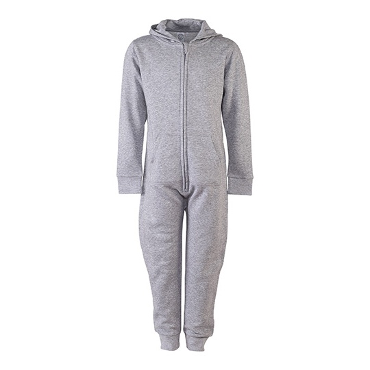 Kombinezon Dziecięcy Slim Z Kapturem Polar Czesany SM470 - Heather Grey