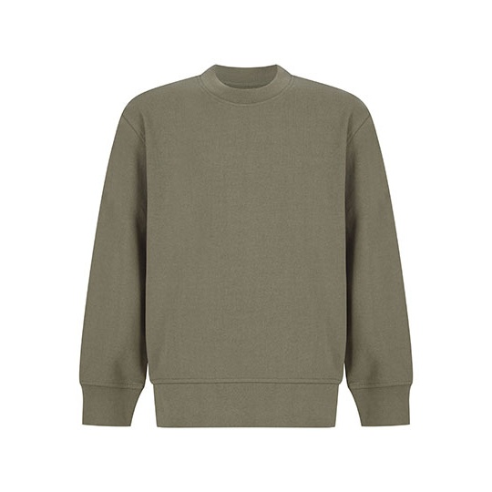 Bluza Dziecieca Oversize Bawelna Poliester Regenerowana SM530 - Khaki