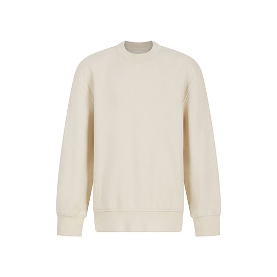 Bluza Dziecieca Oversize Bawelna Poliester Regenerowana SM530 - Light Stone