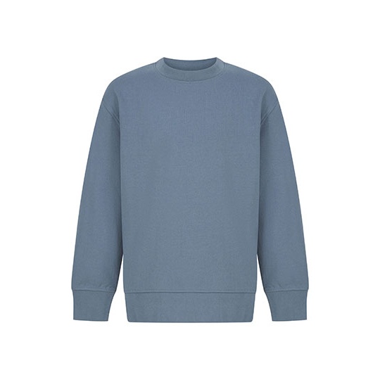 Bluza Dziecięca Oversize Bawełna Poliester Regenerowana SM530 - Stone Blue