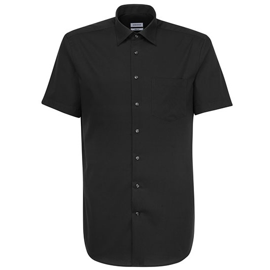 Koszula Meska Klasyczna Bawelniana SN003001 - Black