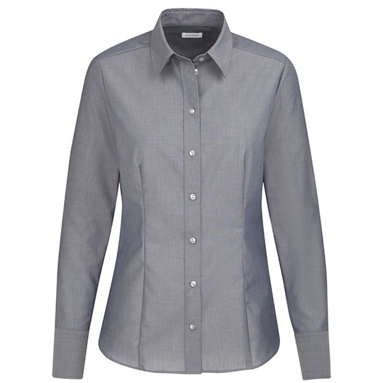 Damska bluzka klasyczna z długim rękawem SN080604 - Anthracite