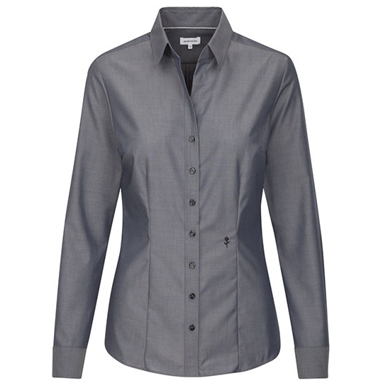 Bluzka Damska Slim Fit Bawelniana Fil a Fil SN080613 - Anthracite