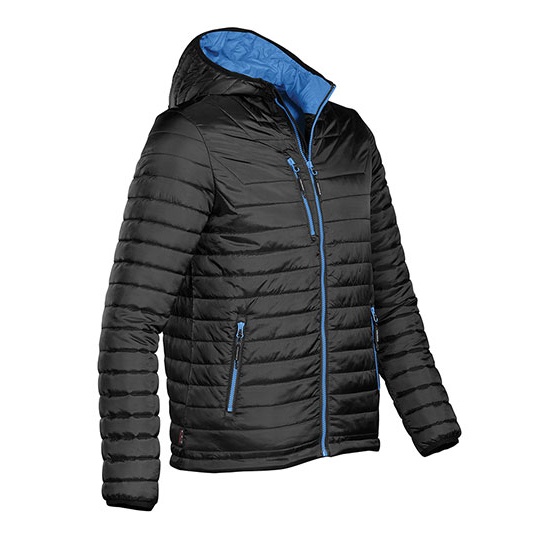 Kurtka Meska Klasyczna Wodoodporna Termiczna ST111 - Black & Marine Blue