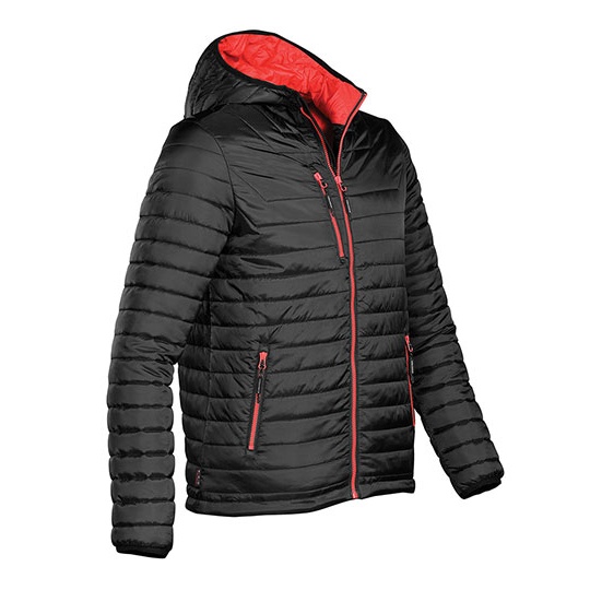 Kurtka Meska Klasyczna Wodoodporna Termiczna ST111 - Black & True Red