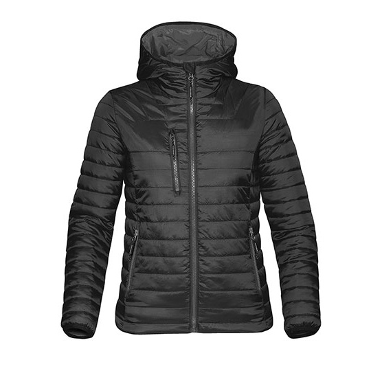 Kurtka Damska Klasyczna Ocieplana Wodoodporna ST111F - Black & Charcoal