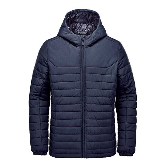 Męska pikowana bluza z kapturem ST125 - Navy