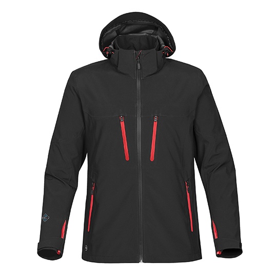 Kurtka Męska Softshell Wodoodporna ST83 - Black & Bright Red
