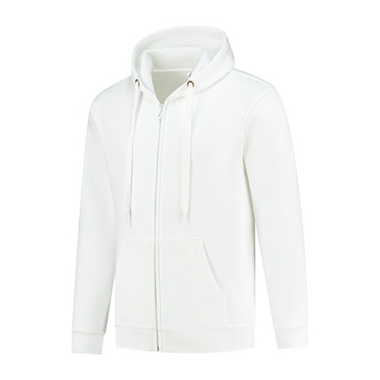 Bluza Rozpinana z Kapturem Bawelniana Czesana SW250 - White