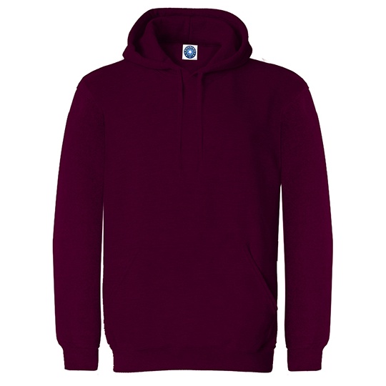 Bluza Klasyczna Czesana Bawelna SW271 - Burgundy