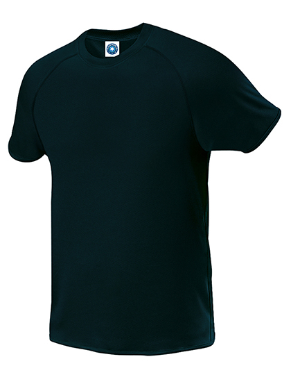 T-shirt Meski Raglanowy Odprowadzajacy Wilgoc SW300 - Black