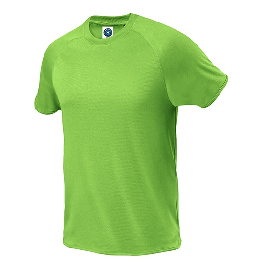 T-shirt Meski Raglanowy Odprowadzajacy Wilgoc SW300 - Fluorescent Green