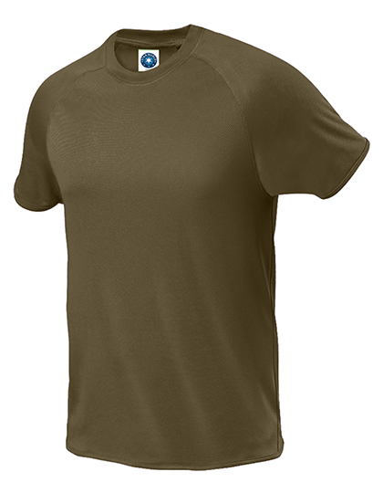 T-shirt Męski Raglanowy Odprowadzający Wilgoć SW300 - Khaki
