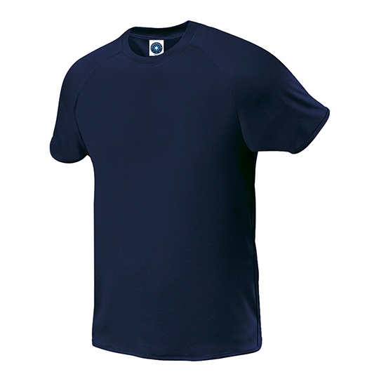 Męski T-shirt Sportowy z Raglanowym Rękawem SW300 - Navy Blue