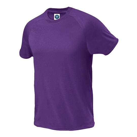 T-shirt Meski Raglanowy Odprowadzajacy Wilgoc SW300 - Purple
