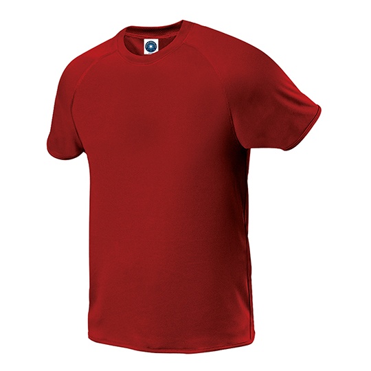 T-shirt Meski Raglanowy Odprowadzajacy Wilgoc SW300 - Red