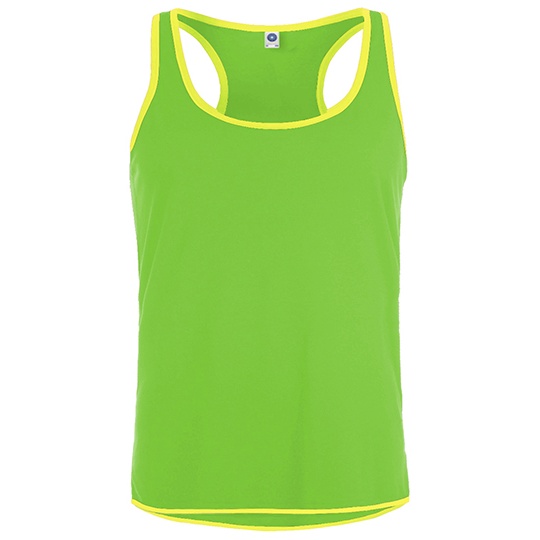 Kamizelka Sportowa Kontrastowa Odprowadzajaca Wilgoc SW305 - Fluorescent Green & Fluorescent Yellow
