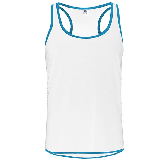 Kamizelka Sportowa Kontrastowa Odprowadzajaca Wilgoc SW305 - White & Atoll