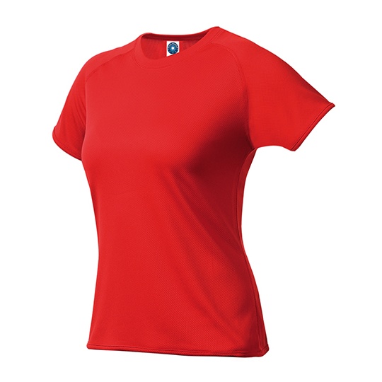 Damska Koszulka Sportowa Raglanowa Odprowadzajaca Wilgoc SW403 - Red