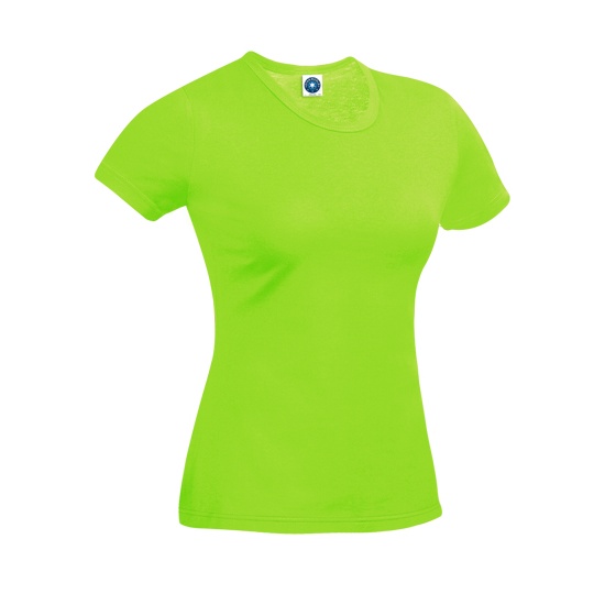 Koszulka Damska Dopasowana Odprowadzajaca Wilgoc SW404 - Fluorescent Green