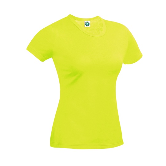 Koszulka Damska Dopasowana Odprowadzajaca Wilgoc SW404 - Fluorescent Yellow